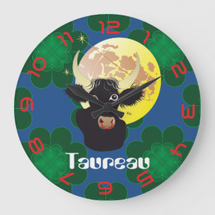 Taureau 21 avril au 20 mai Horloges Large Clock