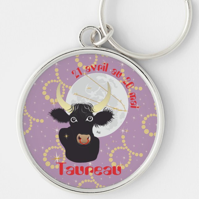 Taureau 21 avril au 20 mai Porte-clés Key Ring (Front)