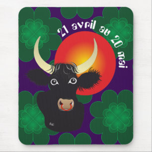 Taureau 21 avril au 20 mai Tapis de souris Mouse Pad