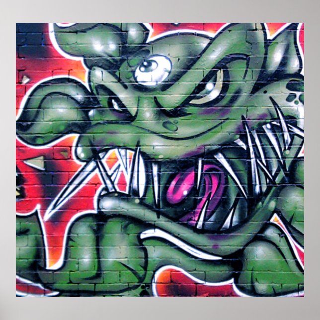 Taurian - Spray paint graffiti art plant Poster (Front)