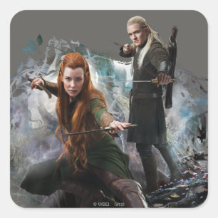TAURIEL™ and LEGOLAS GREENLEAF™ Graphic Square Sticker
