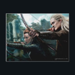 TAURIEL™ and LEGOLAS GREENLEAF™ Movie Poster Postcard<br><div class="desc">The Hobbit: Desolation of Smaug</div>