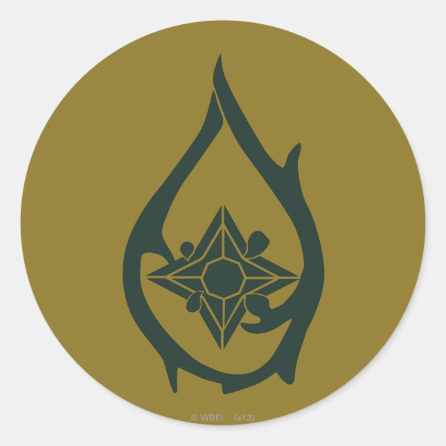 TAURIEL™ Drop Symbol Classic Round Sticker (Front)