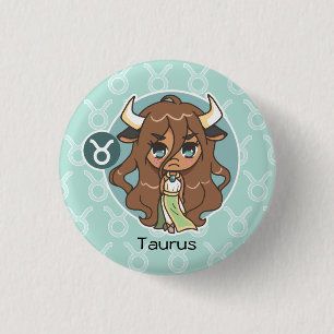 Taurus 3 Cm Round Badge