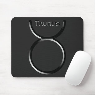 TAURUS, Abstract Design of the Zodiac Sign,  Mouse Pad