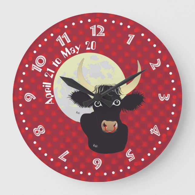 Taurus April 21 to May 20 Wall Clocks (Front)