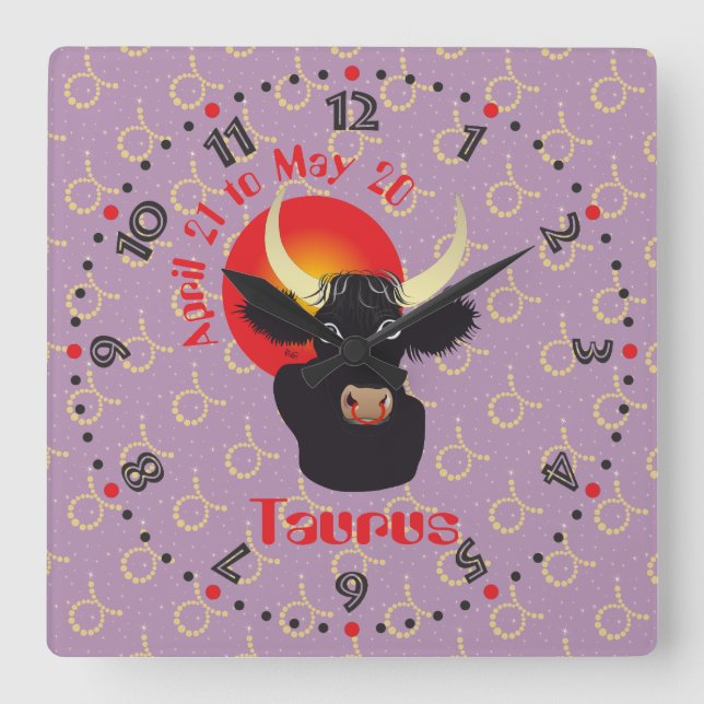 Taurus April 21 to May 20 Wall Clocks (Front)