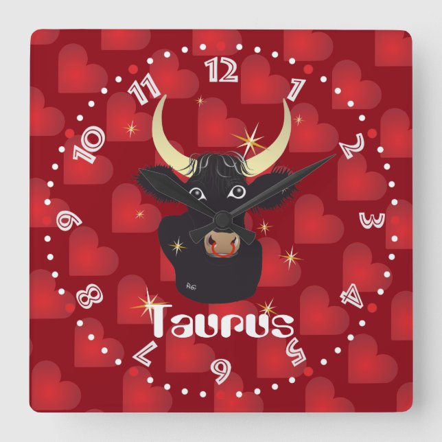 Taurus April 21 to May 20 Wall Clocks (Front)