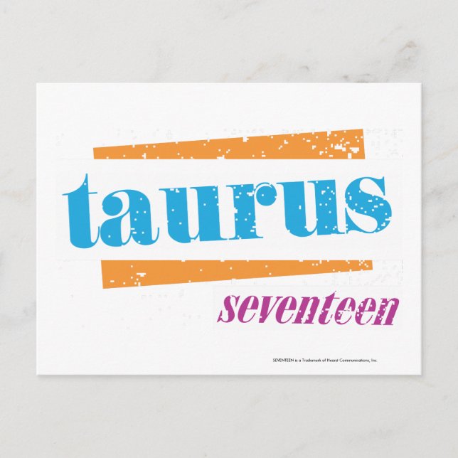 Taurus Aqua Postcard (Front)