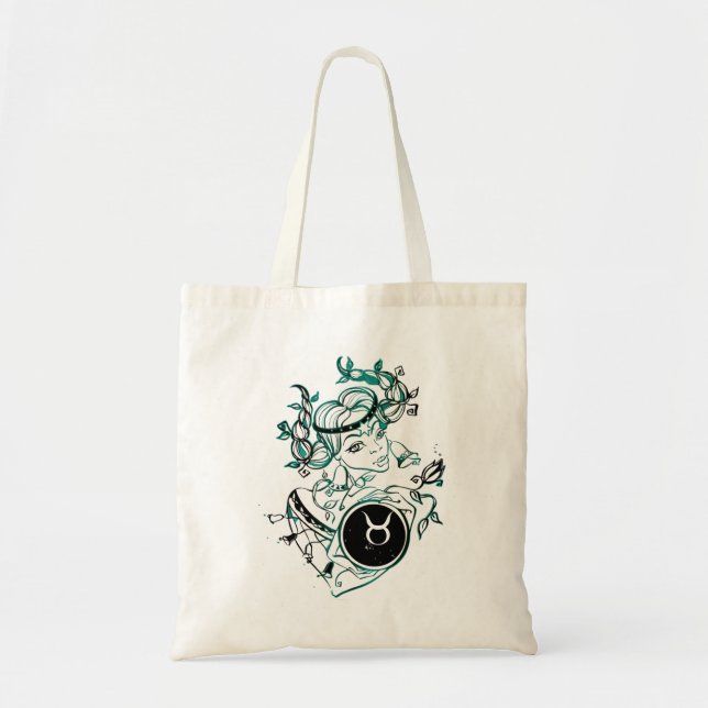 Taurus Art Deco Lady Tote Bag (Front)