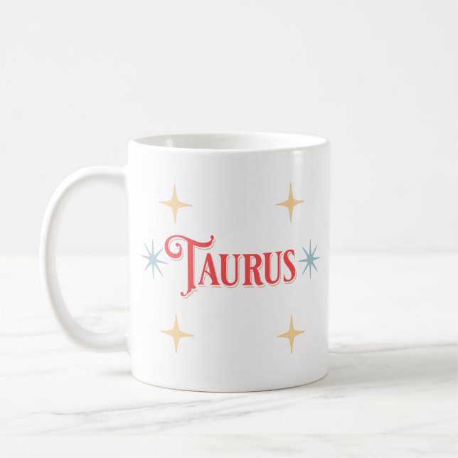 Taurus Astrological Sign  Coffee Mug (Left)