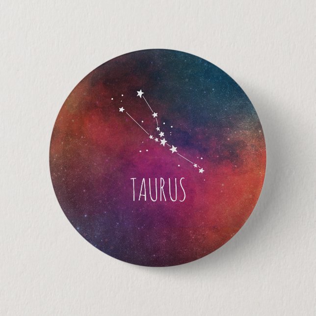 Taurus Astrology 6 Cm Round Badge (Front)