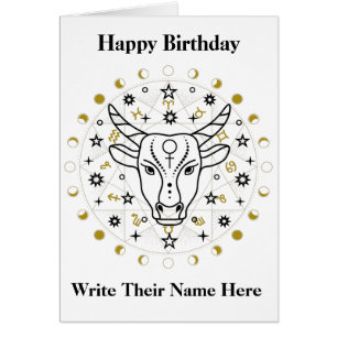 Taurus Astrology Birthday Card April 20-May 20