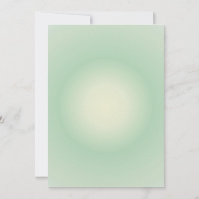Taurus Aura Gradient Zodiac, Green Aura Gradient Holiday Card (Front)