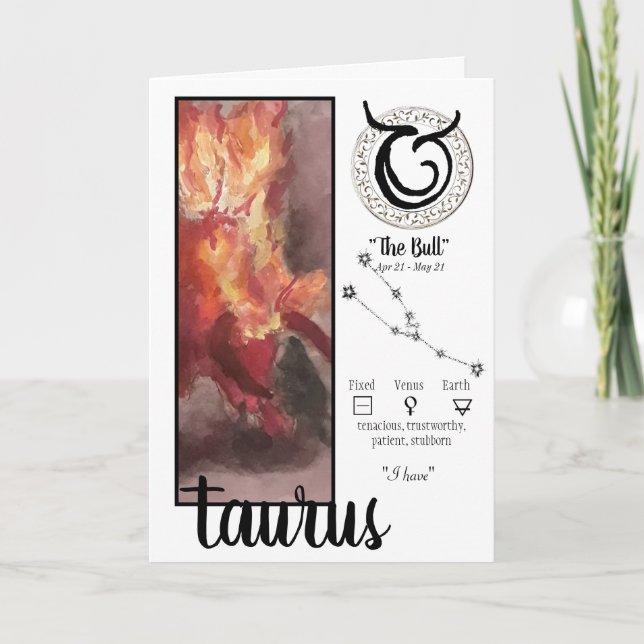 Taurus Birthday Card (Front)