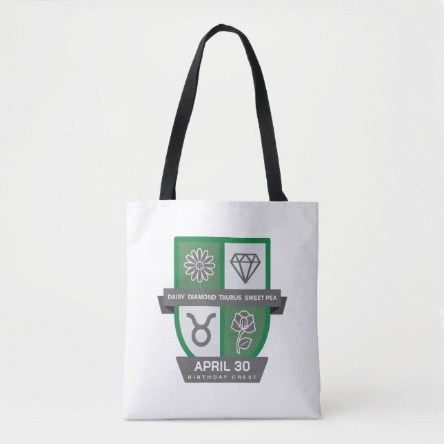 Taurus Birthday Crest™ for April 20-30 Tote Bag (Front)