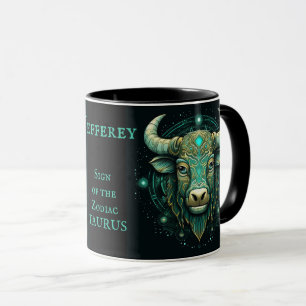 Taurus Birthday Gift Add Name Beautiful Coffee Mug
