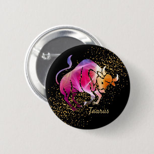 Taurus - Birthday Sign 6 Cm Round Badge