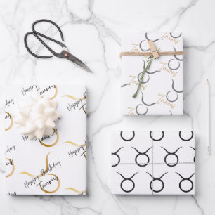 Taurus Birthday Wrapping Paper Sheet