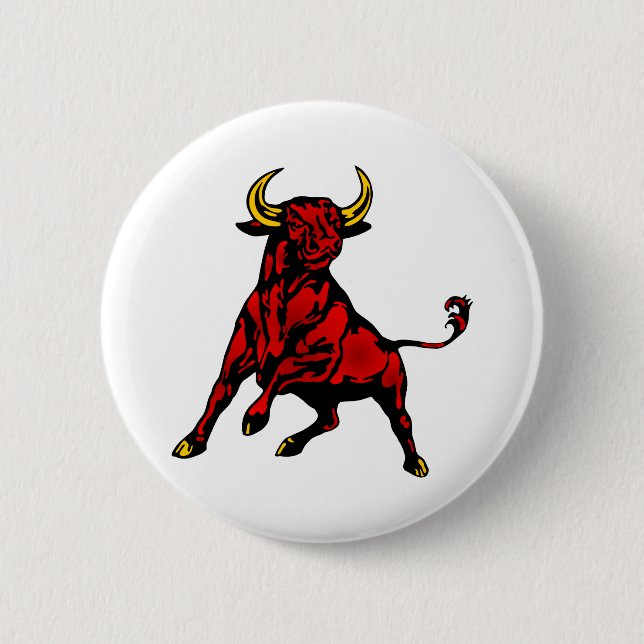 Taurus Bull 6 Cm Round Badge (Front)
