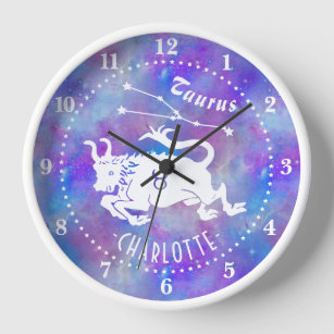 Taurus Bull Constellation Stars Name Birthday Gift Clock