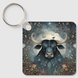 Taurus Bull Zodiac Astrology Mystical Birthday Key Ring