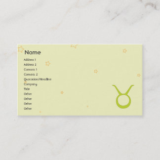 Taurus - Business Business Card
