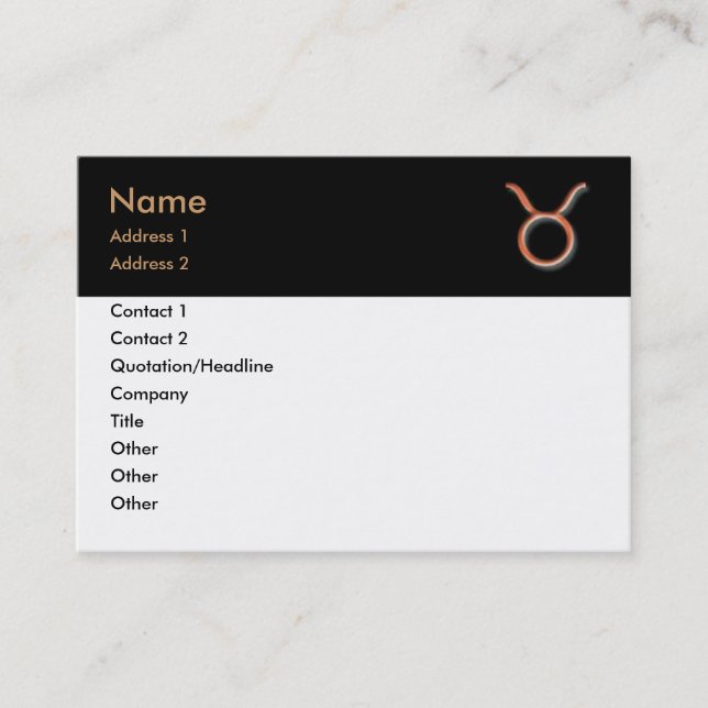 Taurus Business Card (Front)