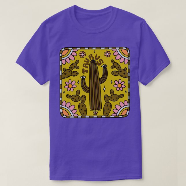 Taurus Cactus T-Shirt (Design Front)