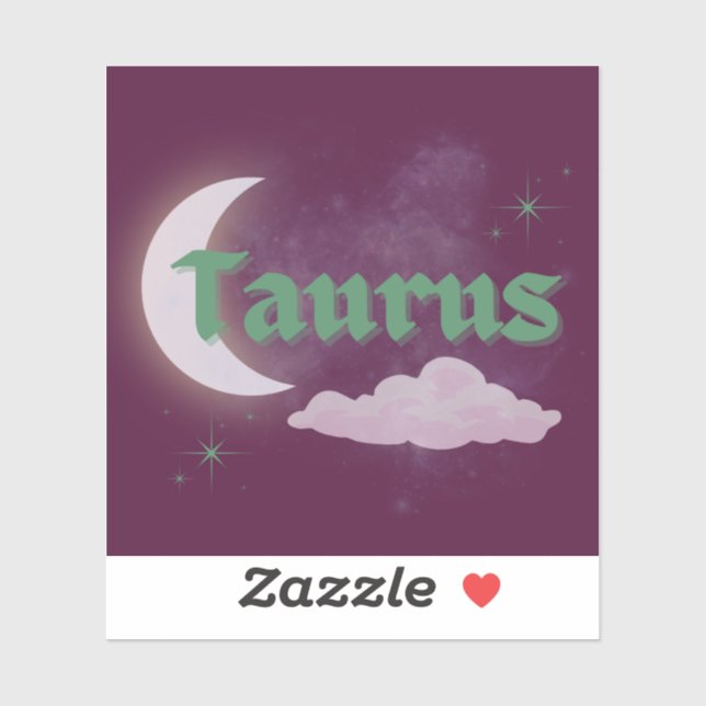 Taurus Celestial Aesthetic Dreamy Moon Cloud Stars (Sheet)