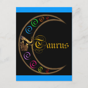 Taurus Celestrial Moon Postcard