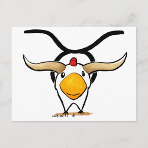 Taurus Chicken Postcard
