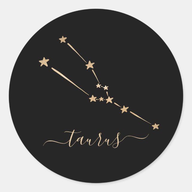 Taurus Constellation Ceramic Classic Round Sticker (Front)