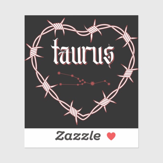 Taurus Constellation Gothic Barbed Wire Design (Sheet)