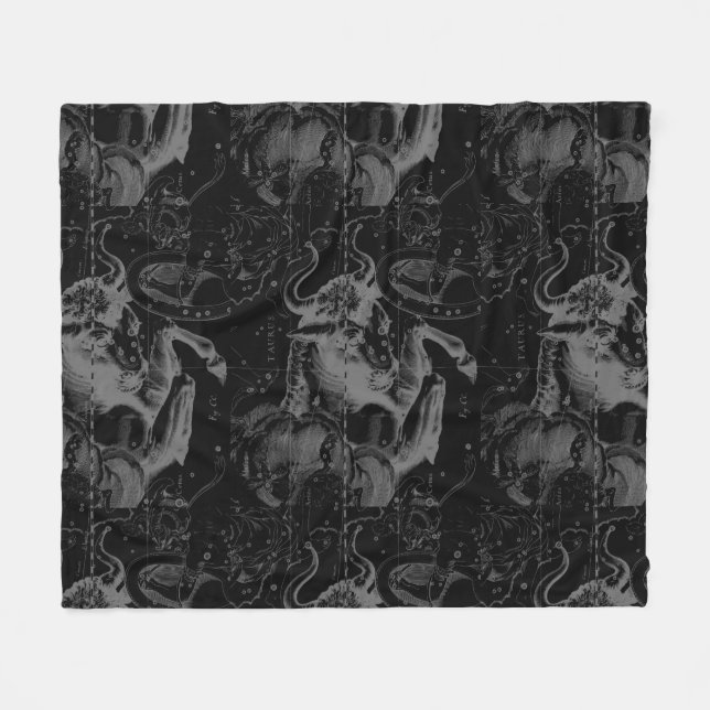 Taurus Constellation Hevelius 1690 Decor Fleece Blanket (Front (Horizontal))