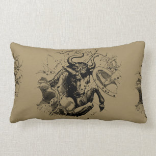 Taurus Constellation Hevelius 1690 Decor Lumbar Cushion