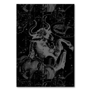 Taurus Constellation Hevelius 1690 Decor Table Number