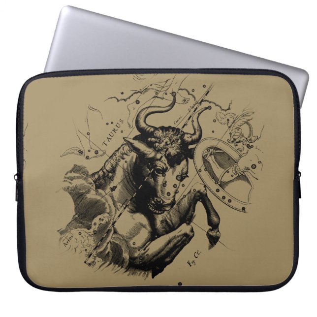 Taurus Constellation Map Hevelius 1690 Laptop Sleeve (Front)