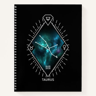 Taurus Constellation & Zodiac Symbol Notebook