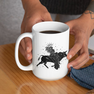 Taurus Dancing Girl 15oz Black Rim Mug