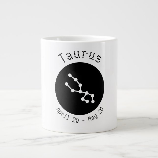 Taurus Dot Line Jumbo Mug (Front)