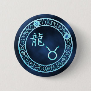 Taurus/Dragon 6 Cm Round Badge