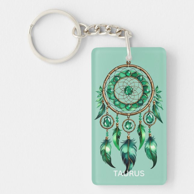 Taurus Dreamcatcher Key Ring (Front)