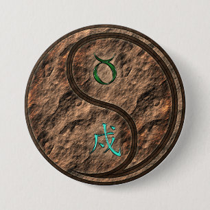 Taurus & Earth Dog 7.5 Cm Round Badge