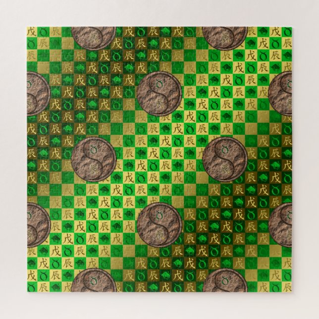 Taurus & Earth Dragon Jigsaw Puzzle (Vertical)