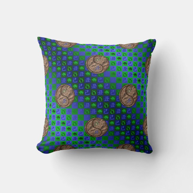 Taurus & Earth Ox Cushion (Front)