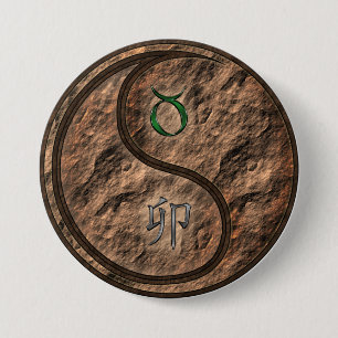 Taurus & Earth Rabbit 7.5 Cm Round Badge