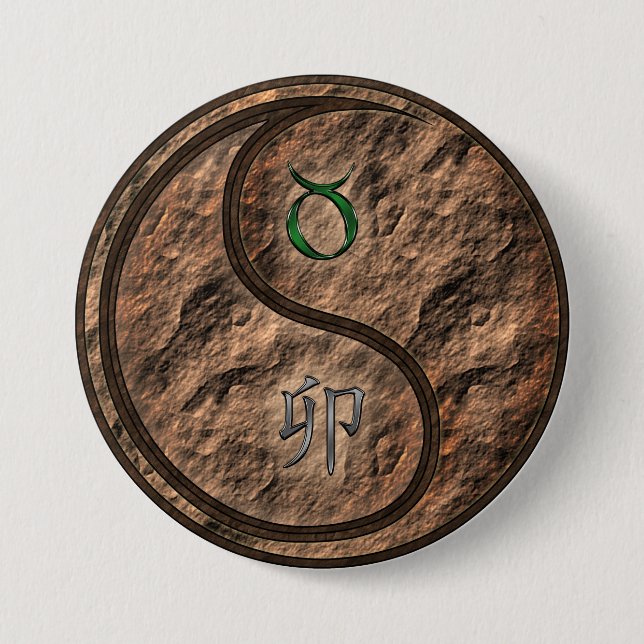 Taurus & Earth Rabbit 7.5 Cm Round Badge (Front)