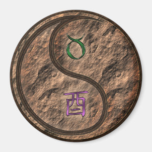 Taurus & Earth Rooster Magnet