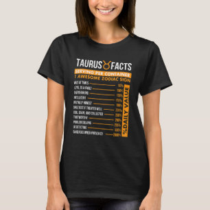 Taurus Facts  Zodiac Sign Astrology Symbol Horosco T-Shirt